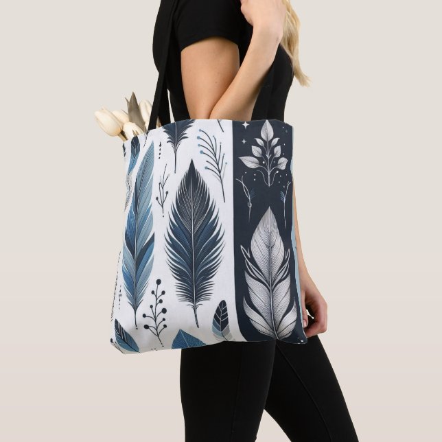 Blue & Silver Feather Tasche (Von Nahem)