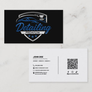 Blue Silver Premium Auto-Autolackierwerkstatt Visitenkarte