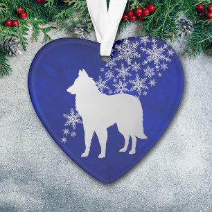 Blue Silver Snowflake Belgien Tervuren Ornament
