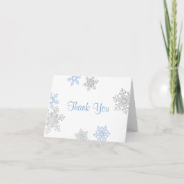 Blue Silver Snowflake Winter Wedding Danke