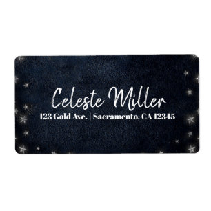 Blue Silver Stars Celestial Starry Sky Party