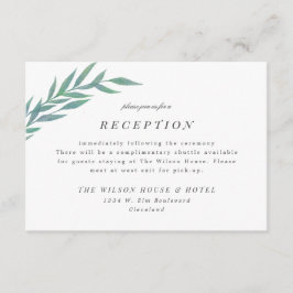 Blue Simple Branch Hochzeitsempfang Save the Date