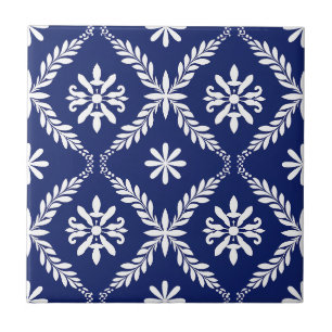Blue Simple Modern Geometric Abstrakt Fliese