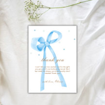 Blue Simple Polka Dot Bow Baby Dusche