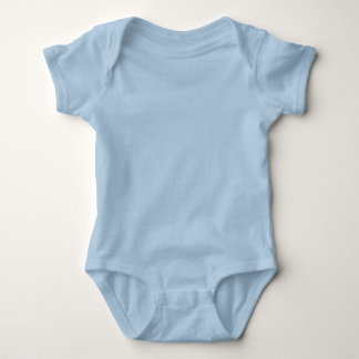 Blue Simple Solid Schlicht Baby Strampler