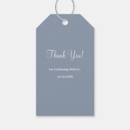 Blue Simple Wedding Gift Tags Geschenkanhänger