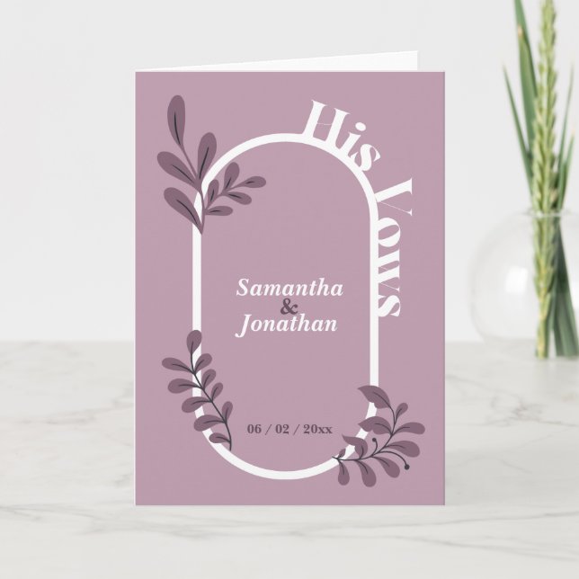 Blue Simple Wedding Seine Vows Card Dankeskarte (Vorderseite)