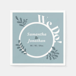 Blue Simple Wedding Serviette