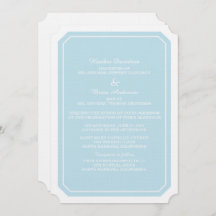 Blue Simply Elegant Wedding Invite