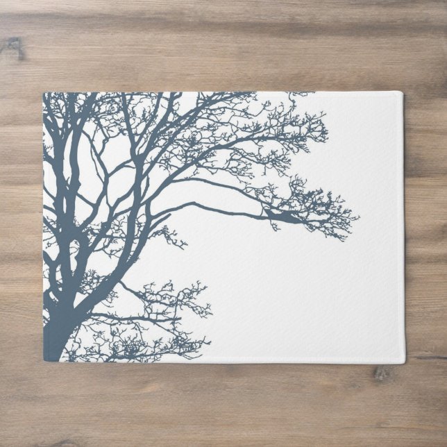 Blue Single Tree Boho Fußmatte (Von Creator hochgeladen)