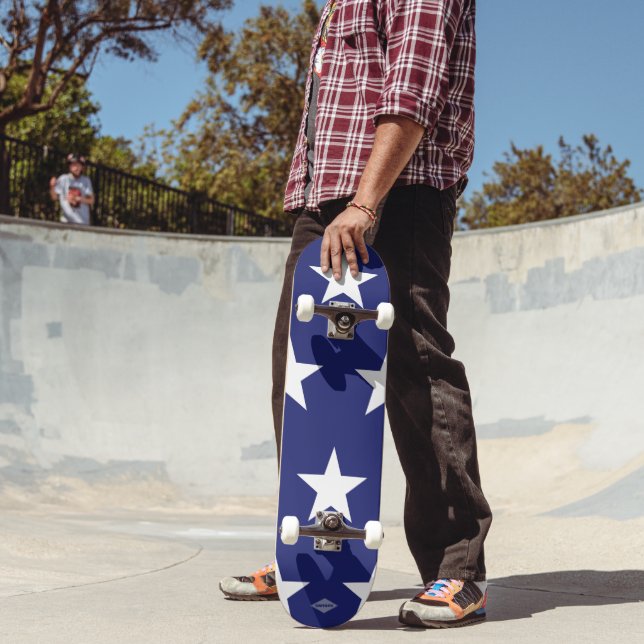 Blue Skateboard White Stars HAMbyWG (Außenbereich 2)