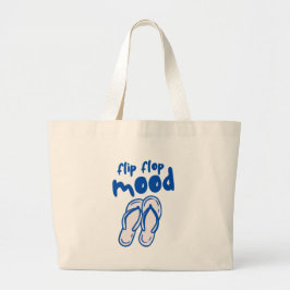 Blue Sketch Bold Flops Mood Daily Life Phrase Jumbo Stoffbeutel