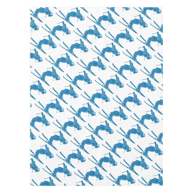 Blue-Skier Tischdecke (Vorderseite)