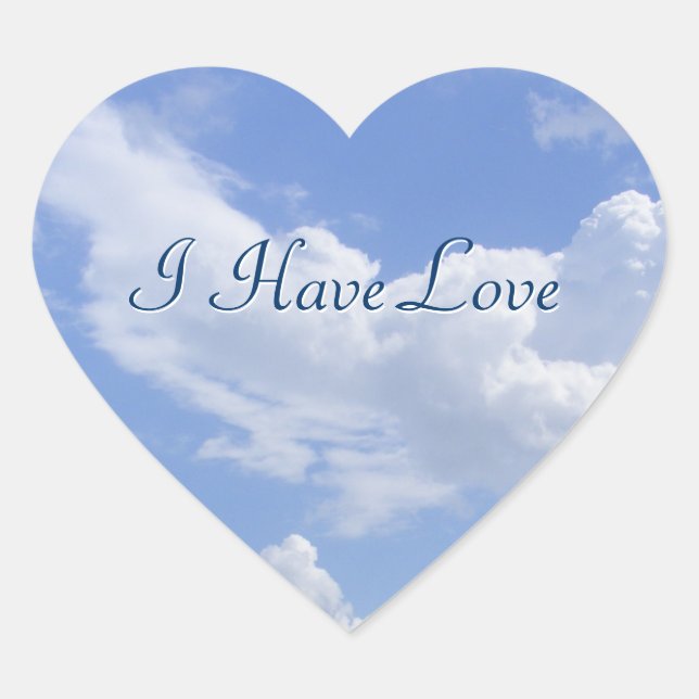 Blue Skies Heart Stickers (Vorderseite)
