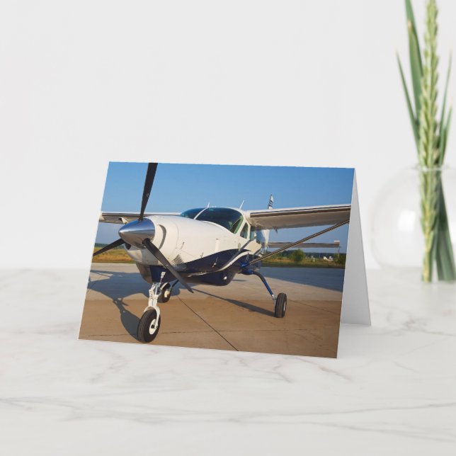 Blue Skies Inspiration Airplane Card Karte (Vorderseite)