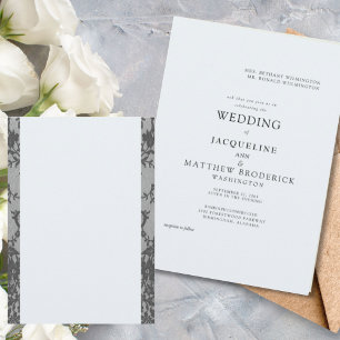 Blue Skies & Lace Wedding Einladung