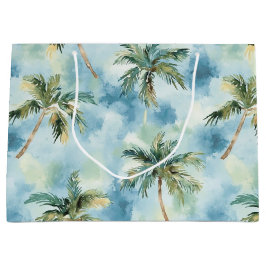 Blue Skies Tropical Island Palm Trees Birthday Große Geschenktüte