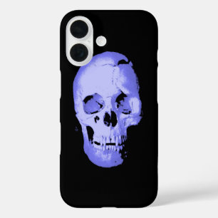 Blue Skull Pop Art Fantasy iPhone 16 Hülle