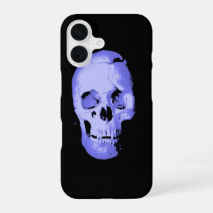 Blue Skull Pop Art Fantasy iPhone 16 Hülle