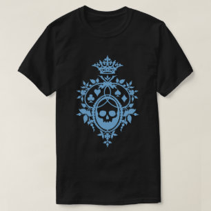 Blue Skull und Card Anzug Wappen T - Shirt