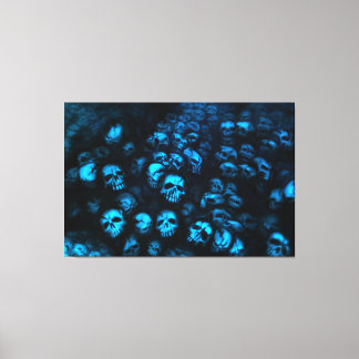 Blue Skulls Leinwand