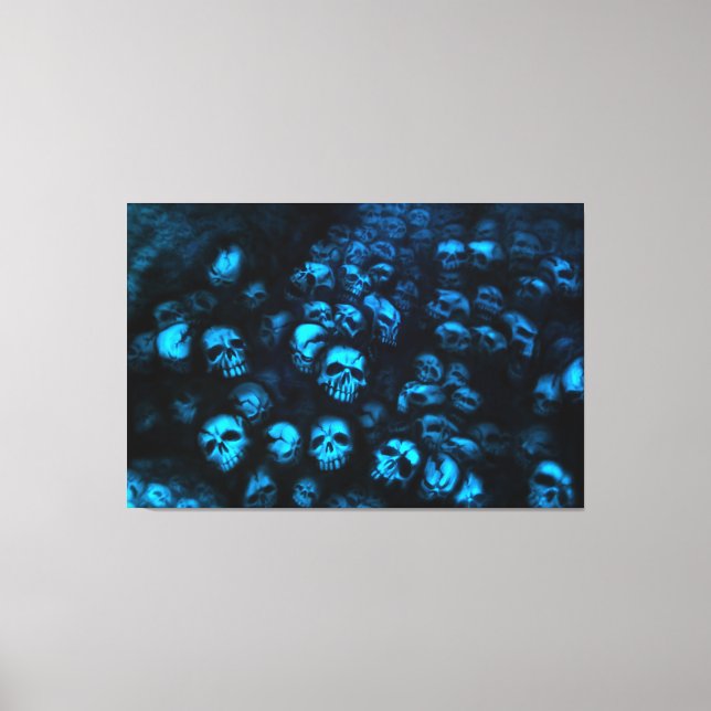 Blue Skulls Leinwand (Vorderseite)