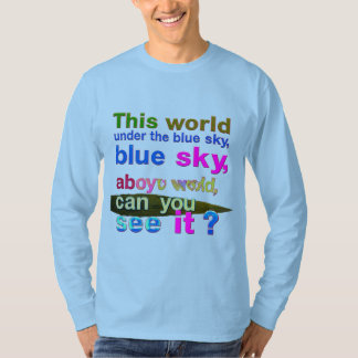 Blue Sky Aboyu World" HandGezeichnet künstlerische T-Shirt