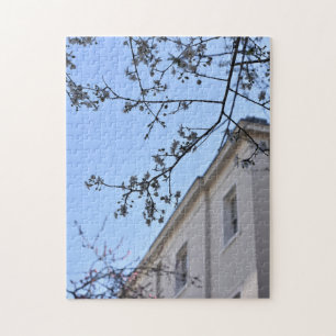 Blue Sky and Cherry Blossoms, Chelsea, London UK Puzzle