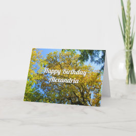 Blue Sky & Autumn Folies - Custom Birthday Card Karte