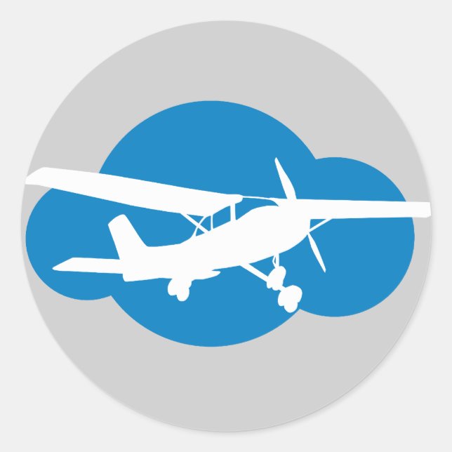 Blue Sky Aviation Runder Aufkleber (Vorderseite)