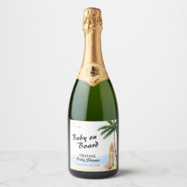 Blue Sky Baby an Bord Beach Surf Baby Dusche