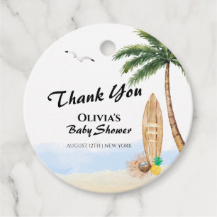 Blue Sky Baby an Bord Beach Surf Baby Dusche Geschenkanhänger