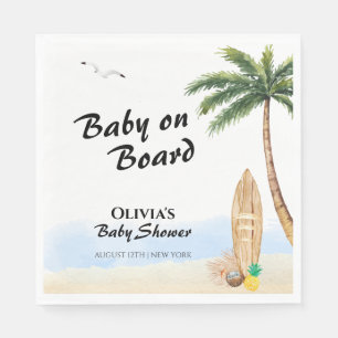 Blue Sky Baby an Bord Beach Surf Baby Dusche Serviette