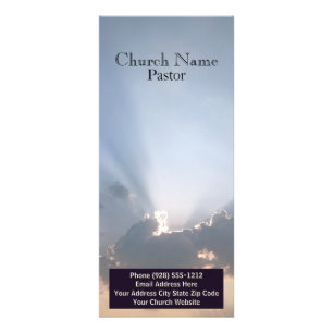 Blue Sky Church Bible Rack Card, Ministry Card Werbekarte
