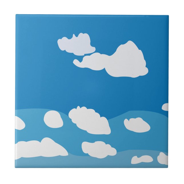 Blue Sky Cloud Fliese (Vorderseite)