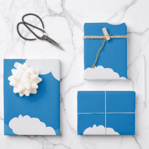 Blue Sky Cloud Geschenkpapier Set