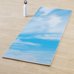 Blue Sky Clouds Design Fitness Modernes Template Yogamatte