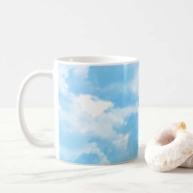 Blue Sky Clouds Kaffeetasse (Mit Donut)
