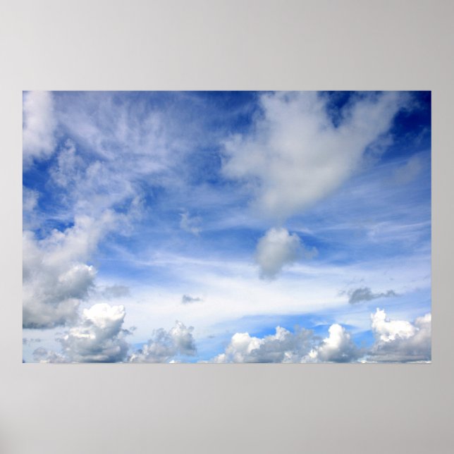 Blue Sky Clouds - Poster (Vorne)