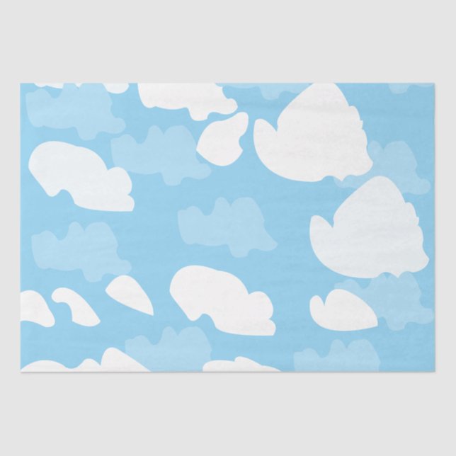 Blue Sky Clouds Seidenpapier (Vorderseite)