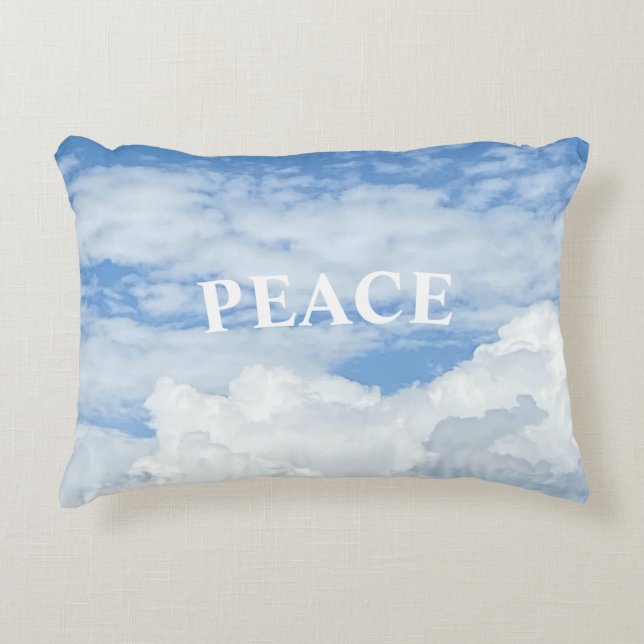 BLUE SKY CLOUUDS FOTO ACCENT PILLOW DEKOKISSEN (Vorderseite)