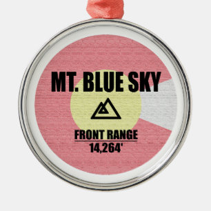 Blue Sky Colorado Ornament Aus Metall