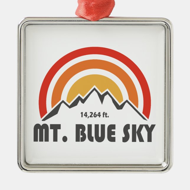 Blue Sky Colorado Ornament Aus Metall (Vorne)
