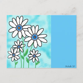 Blue Sky Daisies Postkarte