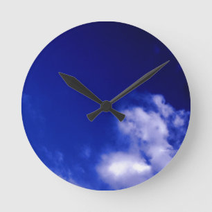 Blue Sky Einzigartig Chic Moderner Minimal Runde Wanduhr