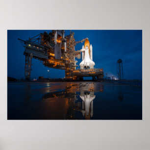 Blue Sky for Space Shuttle Atlantis Start Poster