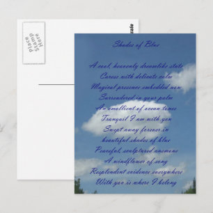 Blue Sky Gedicht Postcard Postkarte