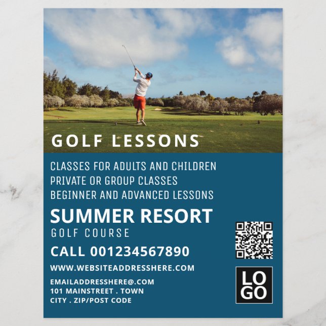 Blue Sky, GoIf Lesson Werbung Flyer (Vorne)