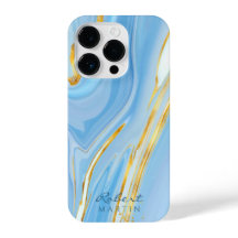 Blue Sky Gold Glitzer Marmor individuell anpassbar