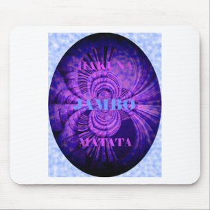 Blue Sky Hakuna Matata Kenya Giraffe Woven Art C Mousepad